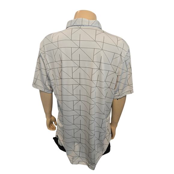 Adidas Jaquard Golf Polo Geometric Men's 2XL - Picture 4 of 8